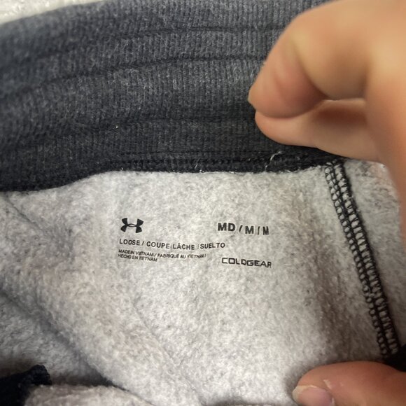 Under Armour x Quebec Remparts LHJMQ Loose Fit Gray Sweat Pants Size M ColdGear* - Picture 9 of 13